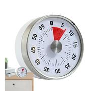 Générique Kitchen Countdown Timer - 60 Minute Wind Up Mechanical Timer | Magnetic Backing Stainless Steel Countdown Timers for Kids' Home and Classroom Activities Or Timeouts