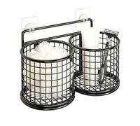 Générique Kitchen Wall Shelves | with Adhesive Metal Space Saving Storages | Wall Basket Kitchen Accessories For Home Pantry Cabinet Bathroom Farmhouse | Dorm Fruit Garlic Ginger Onion Foods