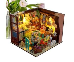 Générique Kits de Maisons Miniatures pour Adultes | Ensemble de modélisme Diorama | Kit Mini Maison | pour Décoration Bureau Dortoir Appartement Bibliothèque Salle Séjour