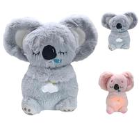 Générique Koala Qui Respire pour Adulte,2026 Peluche Lumineuse avec Musique et Lumière Douce sur Le Ventre,Compagnon de Sommeil Anti-Stress Idéal pour Soulager l'Anxiété