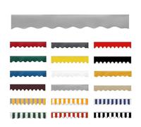 Générique Lambrequin De Rechange pour Store Résistant Aux UV,Bande De Tissu Lambrequin Seul, Hauteur 26cm,Store Robuste à Bordure Festonnée,Accessoire Remplacement pour Stores,Light Gray,W460xH26cm