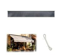 Générique Lambrequin Plat de Remplacement pour Store Banne, Bord Rectangulaire Droit de Rechange H 20/25/30/40cm, Toile Imperméable Anti-UV Polyester pour Terrasse Balcon Jardin Camping-Car(Gris)
