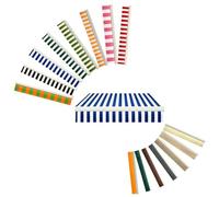 Générique Lambrequin Plat de Remplacement pour Store Banne, Tissu Bord Rectangulaire Droit de Rechange Volant Auvent, Toile Cantonnière Anti-UV Polyester pour Balcon Jardin Café(Blue White,300cm)
