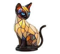 Générique Lampe Chat,Veilleuse LED Au Style Rétro Avec Effet 3D En Résine,Veilleuse Chat Nuit - pour Chambre Enfant et Adulte Salon Bureau Domicile Cheminée Fêtes Noël et Événements Bar