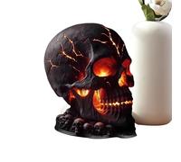 Générique Lampe Crâne Halloween - Lampe de Bureau avec Crâne Flamme Décoration Halloween | Luminaire De Bureau Décor Effrayant Idéale pour Jardin Terrasse Chambre Fêtes Intérieur Extérieur Cheminée