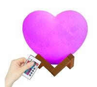 Générique Lampe Cœur,Éclairage LED 16 Couleurs Rechargeable USB - Cœur Lumineux Avec Support Et Télécommande,Pour Chambre d'Ado Chambre d'Enfant Salon et Maison pour la