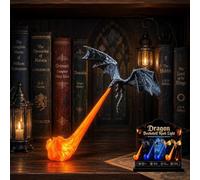 Générique Lampe Dragon Étagère 3D Décoration Fantaisie Pour Coin Lecture | Lampe Dragon 3D Avec Effet Souffle De Feu, Idéale Pour Chambre, Bibliothèque, Bureau Et Amateurs De Fantasy