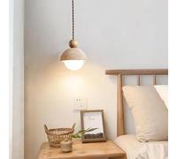 Générique Lampe LED suspendue en pierre jaune, Innovation moderne, luminaire décoratif de plafond demi-rond for chambre minimaliste européenne(Log Color)