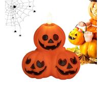 Générique Lampes À Piles Bougie sans Flamme Effrayante Et Amusante À Piles | Décoration Lumineuse Pour Fête Halloween Pour Intérieur Extérieur Bureau Table Étagère Cheminée Maison