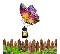 Générique Lampes de Jardin Solaire Piquets Décoratifs Étanches LED Papillon