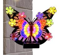 Générique Lampes Solaires Papillon - Guirlande LED Métal Imperméable Papillon - Décoration Murale d'Extérieur,Pour Jardin Clôture Mur Terrasse Porche Cour Balcon
