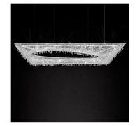 Générique Lampes suspendues carrées à LED de la série K9 Crystal, lustre plafond, luminaire suspendu for salon(60CM)
