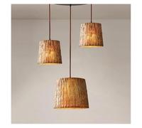 Générique Lampes suspendues japonaises de style imitation bois, rétro chinois for restaurant et hôtel(3 color,3 heads L55cm)