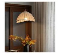Générique Lampes suspendues rétro japonaises en tissu de lin, lustres plafond for salle à manger, luminaires chambre coucher,lampe suspendue