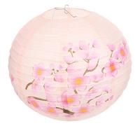 Générique Lanterne en Papier Japonaise 35Cm Rose Motif Fleur de Pêcher pour Fête, Mariage, Décoration Intérieure et Extérieure
