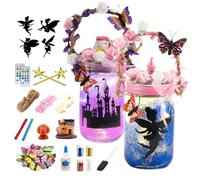 Générique Lanterne Enfant Fille - Kit Créatif Lanterne Fée Fabriqué à la Main,Projet Artistique avec Télécommande Filles 6 Ans et Plus Fête Anniversaire Noël