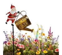 Générique Lanterne Solaire Exterieur Arrosoir Decoration Noel - 22x17x10,5 Cm Bouilloire Solaire Père Noël Lumineuse | Lanterne Extérieure Étanche Pour Jardin, Terrasse, Cour,