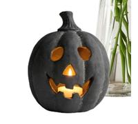 Générique Lanterne Statue Effrayante d'automne en Résine avec Bougie | Figurine s Halloween Pour Domicile Maison Hantée Intérieur Extérieur Porche Manteau De Cheminée