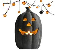 Générique Lanterne Statue Résine Vintage Déco Automne avec Bougie | Centres De Table D'Halloween Pour Maison Bureau Maisons Hantées Porches Extérieurs Manteaux De Cheminée Jardins