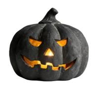 Générique Lanterne Statue Résine Vintage Déco Automne avec Bougie | Figurine s Halloween Pour Bureau Cheminée Couloir Maison Hantée Porche Jardin Festival Vacances