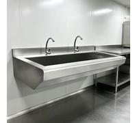 Générique Lavabo Mural Commercial en Acier Inoxydable avec Robinet | Évier utilitaire extérieur à une cuve évier de cuisine,Évier industriel/scolaire profond de buanderie