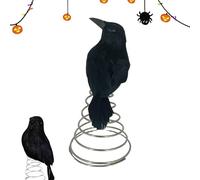 Générique Leurre Corbeau | Ornements Miniatures de Cime de Sapin de Noël Corbeau - Oiseaux Artificiels pour Halloween Topper d'arbre Décoration Extérieure Jardin Piscine Pelouse Chasse Porche