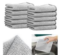 Générique Lingettes Métalliques Wet and Wet, Lingettes Métalliques, Multi-Usages, pour La Vaisselle, Le Récurage, Le Nettoyage, Sèches, Résistantes Aux Rayures