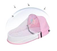 Générique Lit de Portable Lit Pliable Lavable Respirant en Lin Et Coton | Berceau de doux et portable Pour Bébés 0-18 Mois, Hôtel, , Camping, Extérieur, Chambre