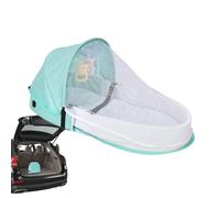 Générique Lit de Portable Lit Pliable Respirant en Lin Et Coton avec Filet | Berceau de doux et portable Pour Bébés 0-18 Mois Maison Salon Chambre Visites Familiales Camping Extérieur Voiture