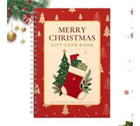 Générique Livre de Cartes de Noël Bloc-Notes à Format Carte | Carnet avec Enveloppes de Noël pour Fête, Réunion de , Bureau, Voisin, Collègue, Ami, Anniversaire