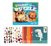 Générique Livre de coloriage par Stickers pour d'éveil éducatif interactif | Livre jouet puzzle stickers autocollants pour Voyages en Voiture Maternelle Garçons Filles nes