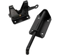 Générique Loquet de Porte Robuste en Acier Noir Charnières pour Portail et Clôture, Installation Facile et Résistant la Corrosion, pour Jardin et Extérieur