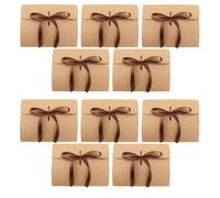 Générique Lot de 10 Enveloppes Kraft Format 24X18 CM Couleur Brun Naturel Ruban Rétro Enveloppes Vintage pour Invitations Lettres et Emballage Présent Papier Kraft Résistant pour
