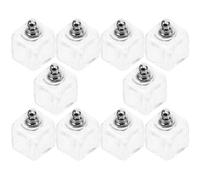 Générique Lot de 10 Mini Breloques Boules en Verre Transparent Bouchon à Vis, Accessoires pour Bijoux DIY, Colliers, Bracelets et Suspensions Décoratives