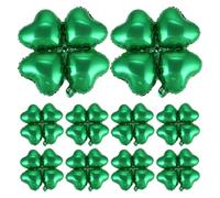 Générique Lot de 12 Ballons en Aluminium Vert Forme Trèfle à Quatre Feuilles pour Mariage et Fête, Résistants et Réutilisables, Décoration Élégante et Festive