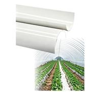 Générique Lot de 2 canaux PVC Demi-Rond, rigole en U de 1,5 m | Ø ext. 5-40 cm pour évacuation d’eau, jardin et usage extérieur(OD：11cm)