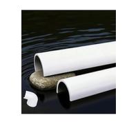 Générique Lot de 2 gouttières Demi-Rondes PVC 1,5m, raccords Inclus | Caniveau de gouttière demi-rond for eau de pluie, connecteurs droits, coudes et embouts(Elbow,50x1.8mm)