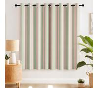 Générique Lot de 2 Moderne Minimaliste Rideaux à œillets Occultants 117 x 175 CM, Rayures Géométrie Isolation Thermique Super Doux Rideaux pour Chambre Coucher Salon Cuisine Fenêtre