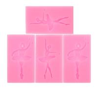 Générique Lot de 2 Moules en Silicone Non Adhésifs pour Chocolat Danseuse de Ballet et Ballerine, Design Artistique Délicat, pour Célébrations à Thème Princesse et Anniversaires