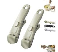 Générique Lot de 2 poignées universelles amovibles pour casseroles et poêles à frire, résistantes à la chaleur jusqu'à 250 °C, poignée ergonomique à clipser, supporte jusqu'à 10 kg (gris)