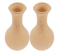 Générique Lot de 2 Vases à Fleurs en Bois Brut à Peindre, Décoration Rustique Multifonctionnelle, Facile à Utiliser, pour Projets DIY et Mariages