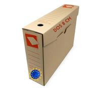 Générique Lot de 20 Boîtes à Archives Eco-Responsables | 100% Carton Kraft Brun Recy SC | Dos 8 cm | Archivage, Rangement & Classement Documents Factures Contrats Catalogues (DOS 8 CM)