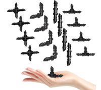 Générique Lot de 20 Raccords Cannelés D'irrigation 4/7mm en Plastique Noir, Faciles à Installer pour Arrosage Goutte à Goutte et Micro Irrigation Jardin