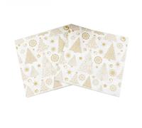 Générique Lot de 20 Serviettes en Papier Imprimées Motif Sapin de Noël, Absorbantes en Pâte de Bois, pour Fêtes et Rassemblements