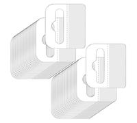 Générique Lot de 200 crochets adhésifs puissants, porteétiquettes en PVC, languettes de suspension transparentes et adhésives pour espaces de temporaires, attaches adhésives amovibles