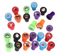 Générique Lot de 24 tampons Assortis pour Halloween, Assortiment de tampons Auto-encreurs - Dessin animé Trick Or Treat Cadeaux de fête effrayants et Mignons, Prix de Jeu pour Cadeaux et Sacs