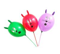 Générique Lot de 25 Ballons Tête de Lapin Mignons 12 Pouces en Couleurs Mélangées pour Décoration Ballon Anniversaire Fête Garçon et Filles Couleur Aléatoire