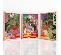 Générique Lot de 3 Affiche Decoration Murale Électique, Tableau Art en Motif de Vintage Botanique Boule À Facettes Y2K Mode, Peintures pour Chambre Salon Salle à Manger (40 x 50 cm)