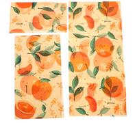 Générique Lot de 3 Feuilles de Tissu Ciré la Cire d'abeille Réutilisable, Alternative Naturelle aux Films Plastiques pour Conservation Alimentaire