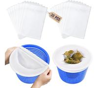 Générique Lot de 30 Chaussette Skimmer Piscine Chaussettes Skimmer Piscine avec Maillage Ultra-Fin Réutilisable Chaussette Filtre Piscine pour Enlever Les Feuilles et la Saleté (30PCS)